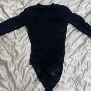 Triangle see through body suit